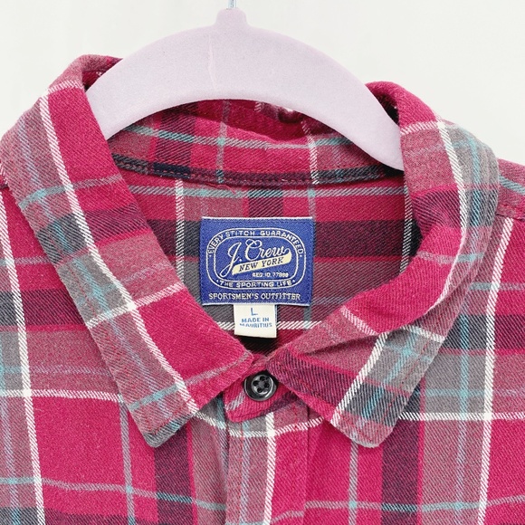 Men's J. Crew Midweight Flannel Classic Fit Shirt - Picture 2 of 9